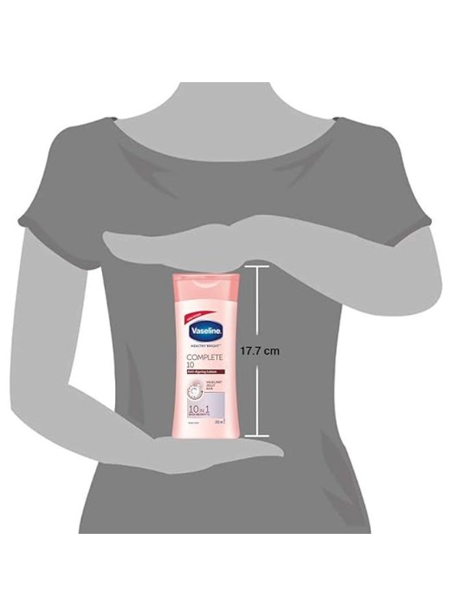 Vaseline Healthy Bright Complete 10 Body Lotion, Anti- Ageing Lotion With Vitamin B3, Aha, Pro-Retinol, 200 ml - Image 2